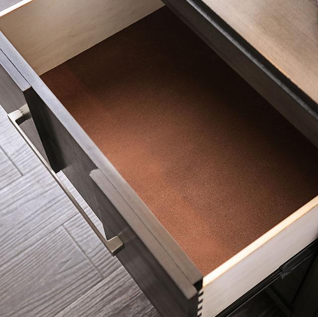 Berenice Espresso Night Stand White, Gray, & Espresso - In Home Furniture (San Antonio, TX)