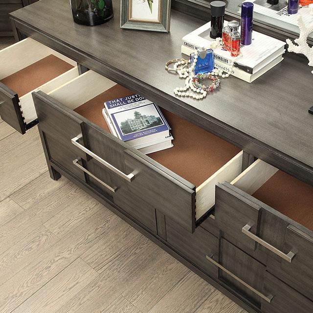 Berenice Espresso Night Stand White, Gray, & Espresso - In Home Furniture (San Antonio, TX)