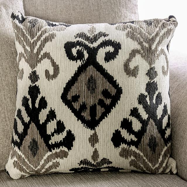 BELSIZE Loveseat Grey, Beige, & Choclate - In Home Furniture (San Antonio, TX)