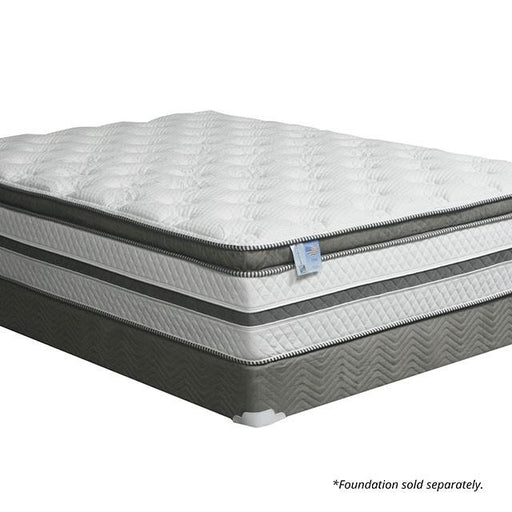 SIDDALEE White/Gray 16" Euro Pillow Top Mattress, Full - In Home Furniture (San Antonio, TX)