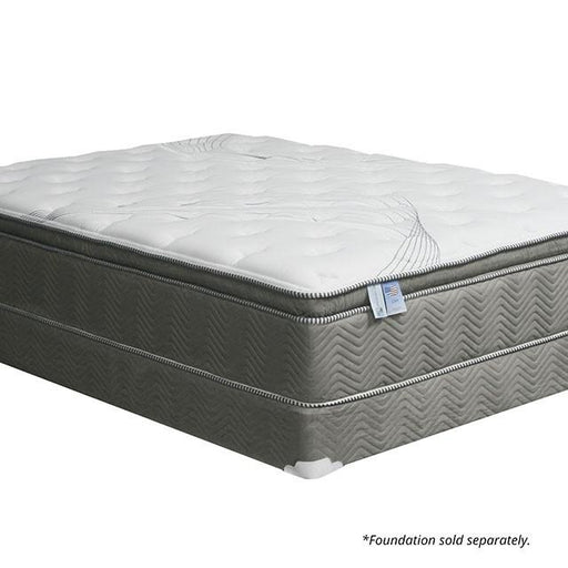 STORMIN White/Gray 13" Euro Pillow Top Mattress, Full - In Home Furniture (San Antonio, TX)