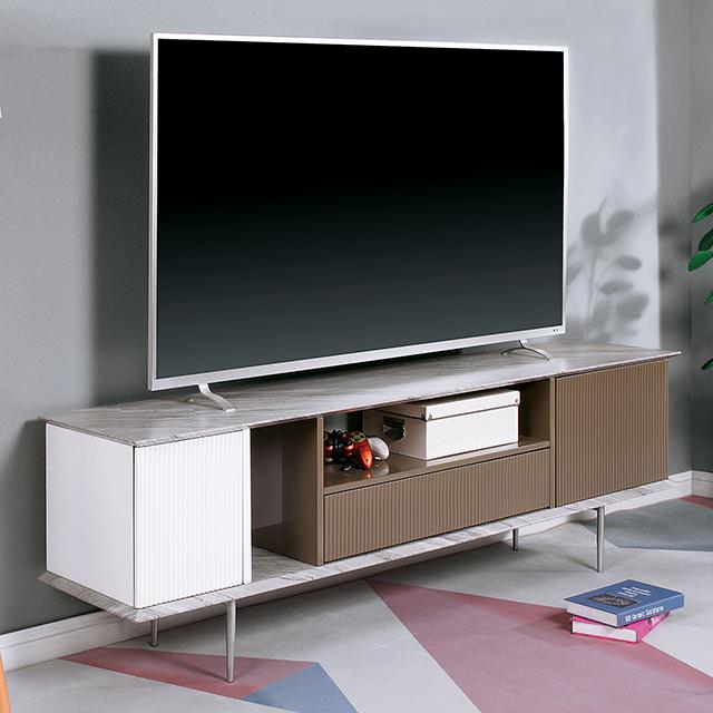 BLAIR 70" TV Console, White/Champagne/Gray image