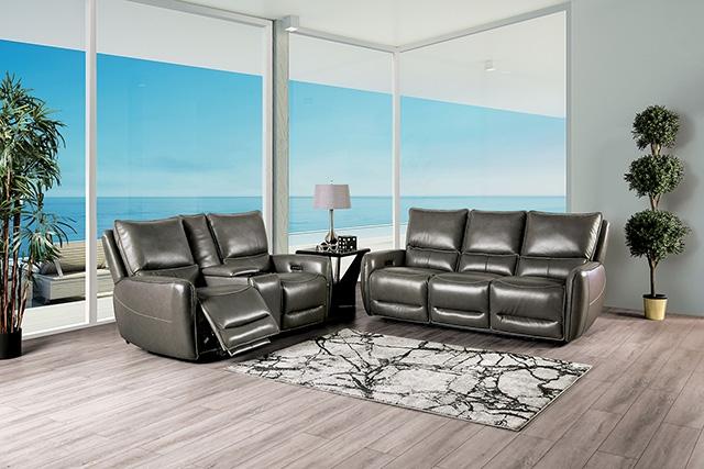 PHINEAS Power Sofa, Gray - In Home Furniture (San Antonio, TX)