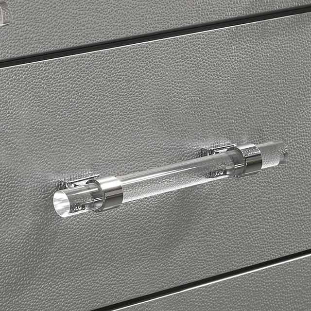 MADDIE Chest, Silver - In Home Furniture (San Antonio, TX)