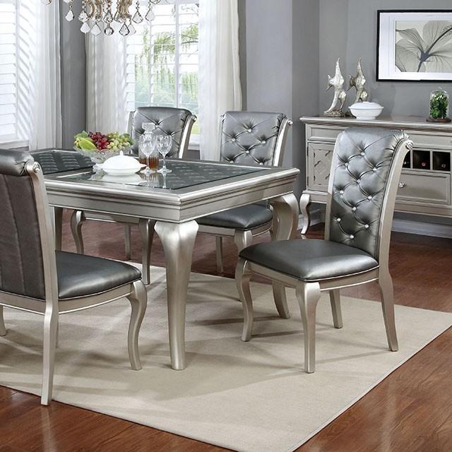 Amina Champagne Dining Table - In Home Furniture (San Antonio, TX)