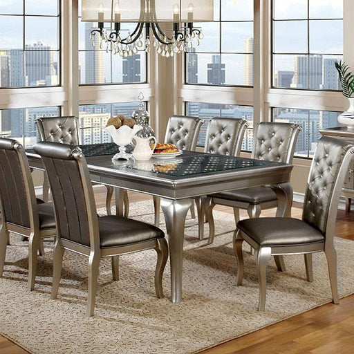 Amina Champagne Dining Table - In Home Furniture (San Antonio, TX)