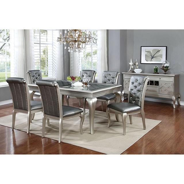 Amina Champagne Dining Table - In Home Furniture (San Antonio, TX)