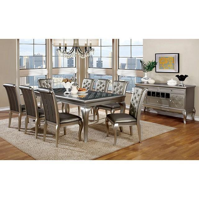 Amina Champagne Dining Table - In Home Furniture (San Antonio, TX)
