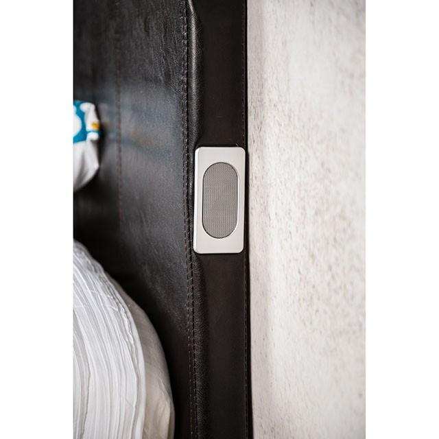 Evans E.King & Cal.King Bed Espressso, White, & Camel - In Home Furniture (San Antonio, TX)