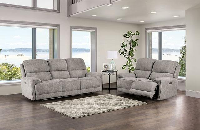 MORCOTE Power Recliner, Light Gray - In Home Furniture (San Antonio, TX)