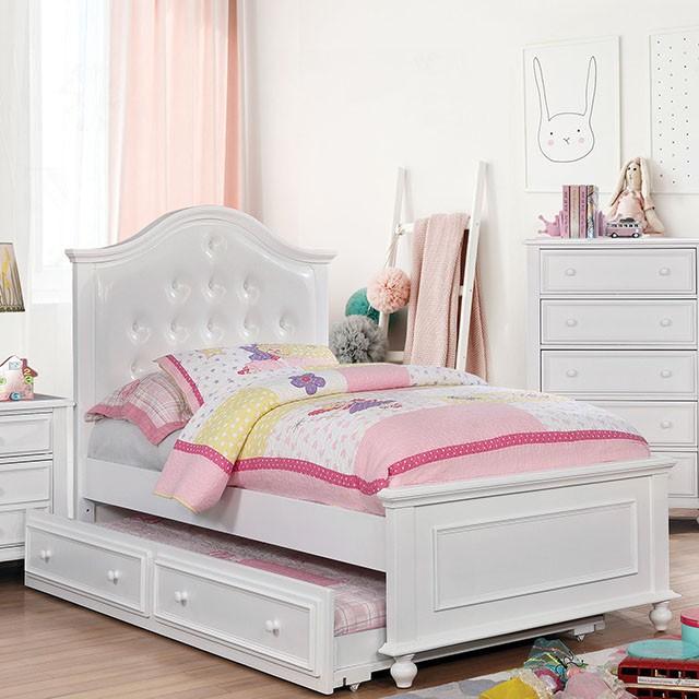 OLIVIA White Full & Twin Bed - In Home Furniture (San Antonio, TX)