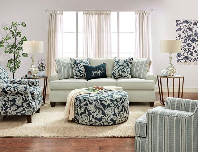PORTHCAWL Accent Chair, Stripe - In Home Furniture (San Antonio, TX)