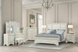 Stella Mia 4 Pc 5 Pc Queen Bedroom Set White - In Home Furniture (San Antonio, TX)