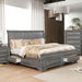 Brandt Bed Chrome & Gray - In Home Furniture (San Antonio, TX)