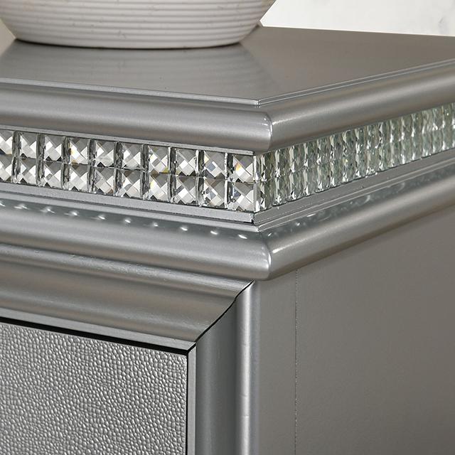 MADDIE Chest, Silver - In Home Furniture (San Antonio, TX)