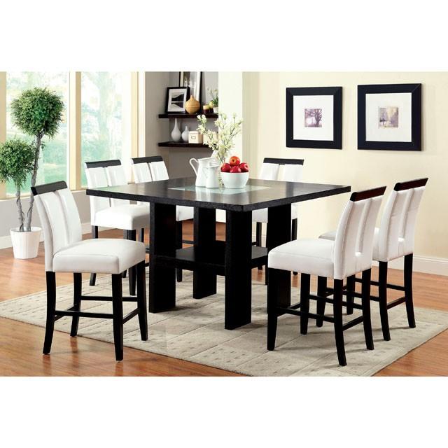LUMINAR II Black/White Counter Ht. Chair (2/CTN) - In Home Furniture (San Antonio, TX)