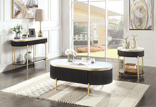 KOBLENZ Sofa Table, Dark Walnut - In Home Furniture (San Antonio, TX)