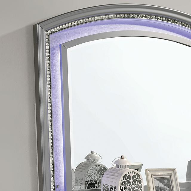 MADDIE Mirror, Silver - In Home Furniture (San Antonio, TX)