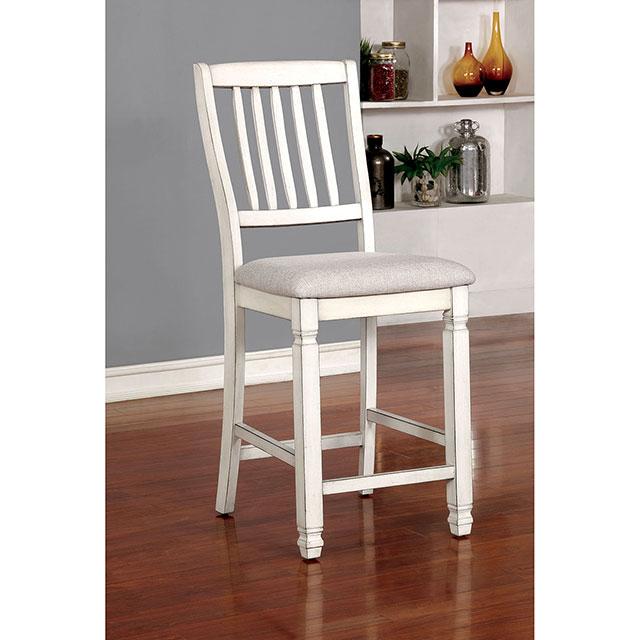 Kaliyah Antique White Counter Ht. Chair (2/CTN)