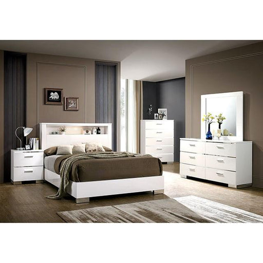 Malte White Night Stand - In Home Furniture (San Antonio, TX)