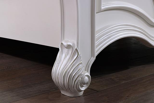 Francione E.King & Queen Bed White & Chrome