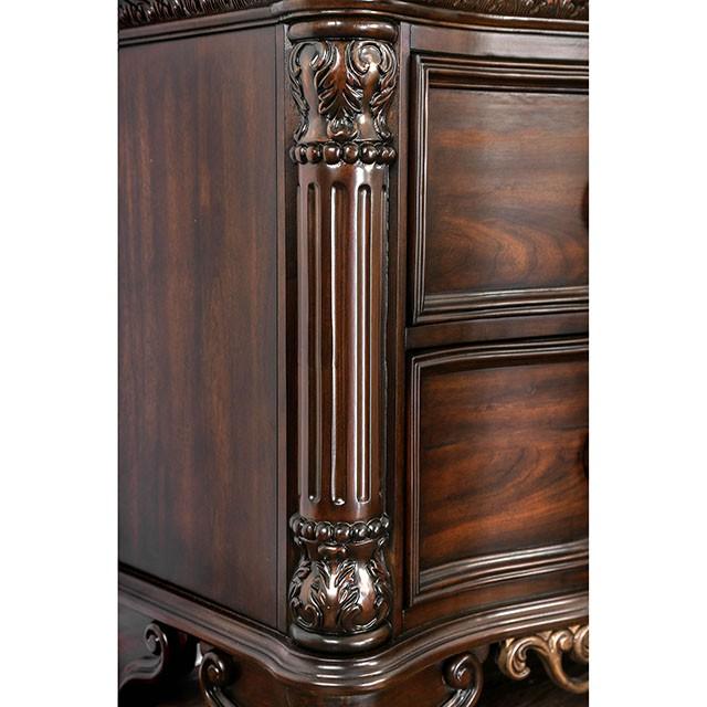 Menodora Brown Cherry Night Stand - In Home Furniture (San Antonio, TX)