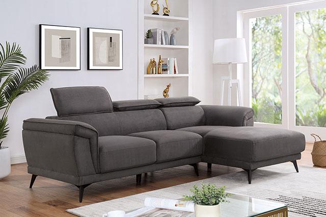 NAPANEE Sectional, Dark Gray - In Home Furniture (San Antonio, TX)