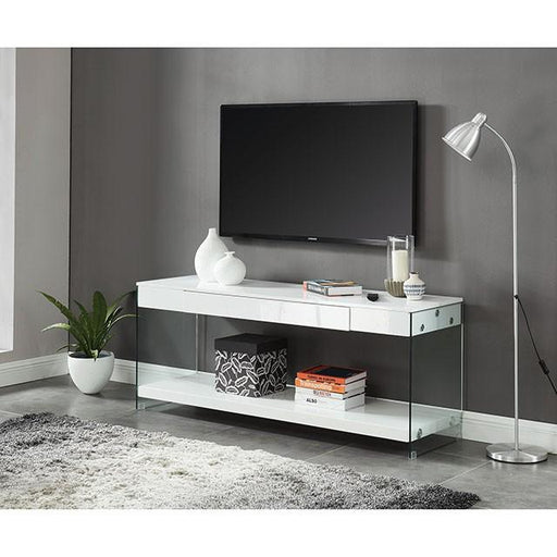Sabugal White 70" TV Stand - In Home Furniture (San Antonio, TX)
