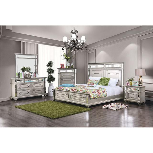 Salamanca Silver Cal.King & Queen Bed - In Home Furniture (San Antonio, TX)