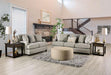 STEPHNEY Loveseat, Gray/Gold - In Home Furniture (San Antonio, TX)