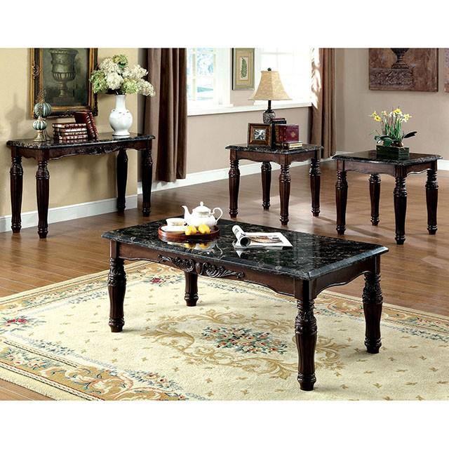 Brampton Espresso/Black Faux Sofa Table - In Home Furniture (San Antonio, TX)