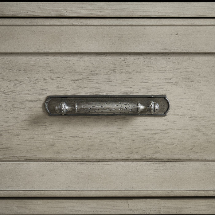 Farmington 2-Drawer Nightstand with USB in Medium Brown and Washed Stone - In Home Furniture (San Antonio, TX)