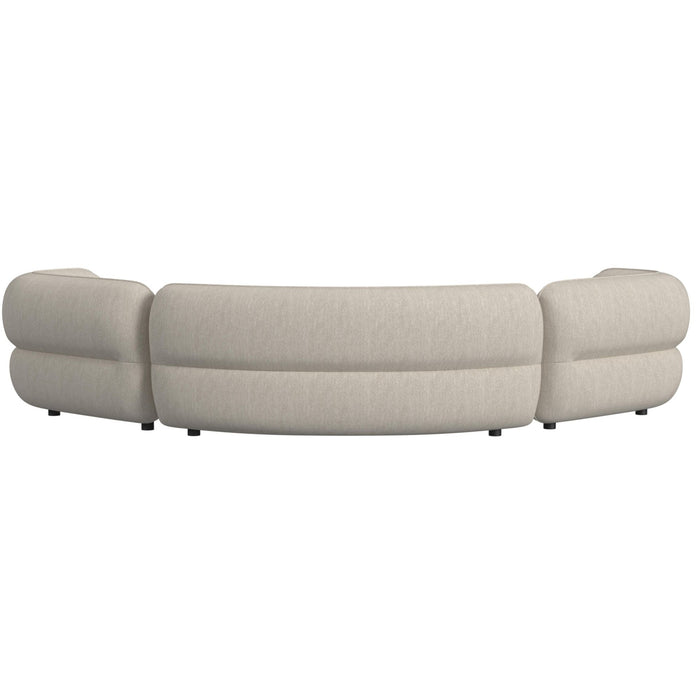 Four Seasons Sectional Set in Woolen Camel with 6 Pillows