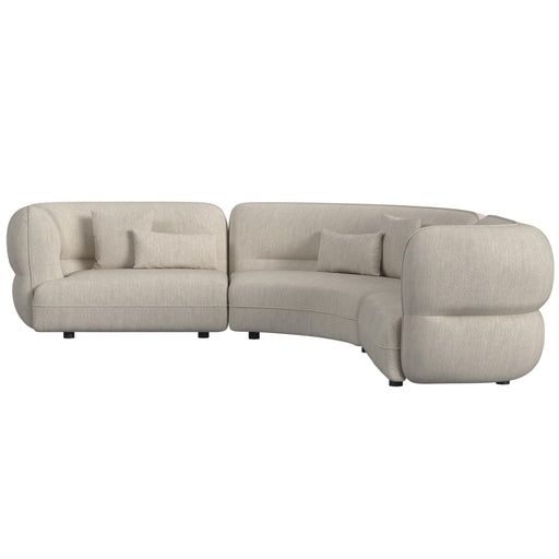 Four Seasons RHF Loveseat in Woolen Camel with 2 Pillows - In Home Furniture (San Antonio, TX)