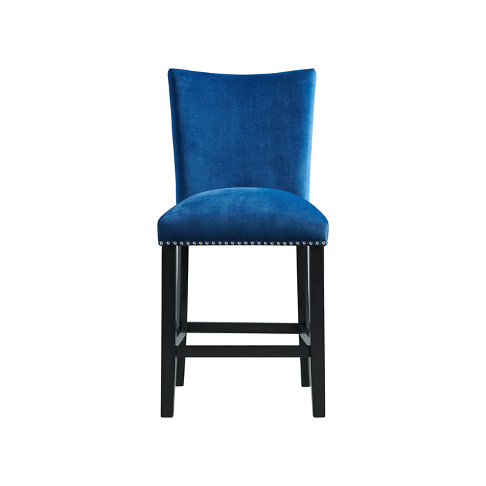 Francesca Counter Dining Blue Counter Velvet Side Chair (2 Per Pack) - In Home Furniture (San Antonio, TX)
