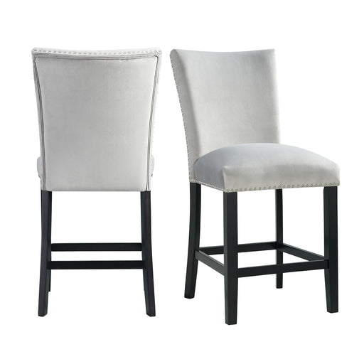 Francesca Counter Dining Gray Counter Velvet Side Chair (2 Per Pack) - In Home Furniture (San Antonio, TX)