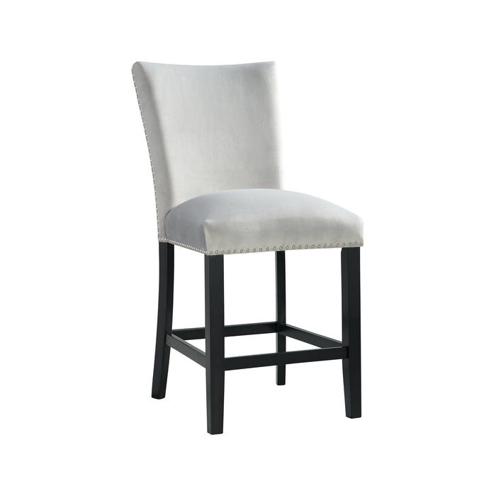 Francesca Counter Dining Gray Counter Velvet Side Chair (2 Per Pack) - In Home Furniture (San Antonio, TX)