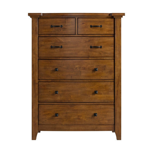 Gage 6-Drawer Chest in Chestnut - In Home Furniture (San Antonio, TX)