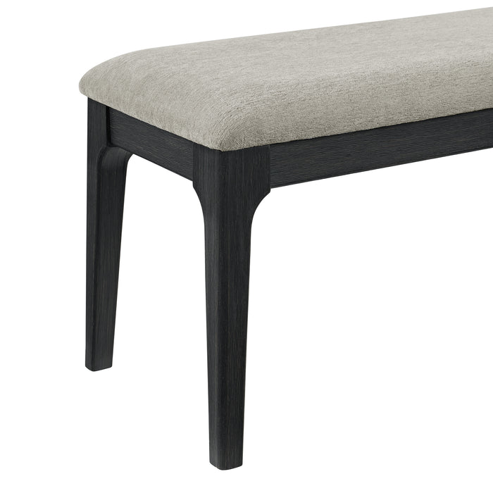 Garcia 6PC Dining Set with Table, 4 Chairs, and Bench in Black - In Home Furniture (San Antonio, TX)