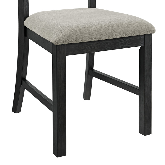 Garcia 5PC Dining Set with Table and 4 Chairs in Black