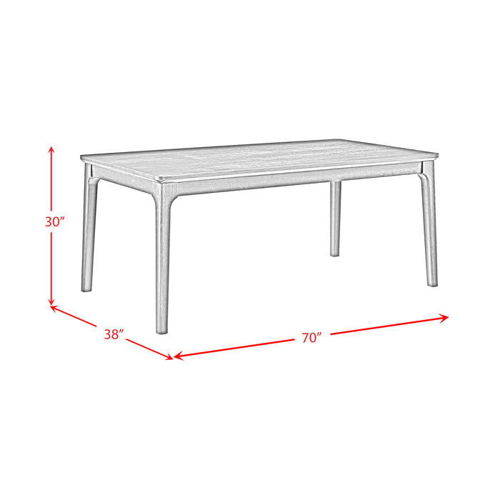 Garcia 6PC Dining Set with Table, 4 Chairs, and Bench in Black - In Home Furniture (San Antonio, TX)