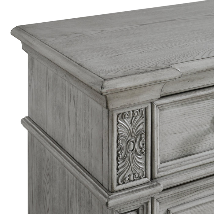 Glenmore 5-Drawer Chest in Aged Grey