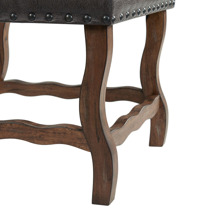 Gramercy 6PC Dining Set-Table, Four Tufted Tall Back Chairs and Settee - In Home Furniture (San Antonio, TX)