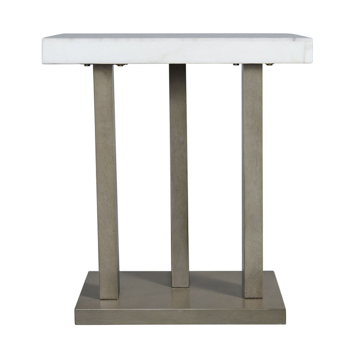 Greta Square End Table in grey - In Home Furniture (San Antonio, TX)
