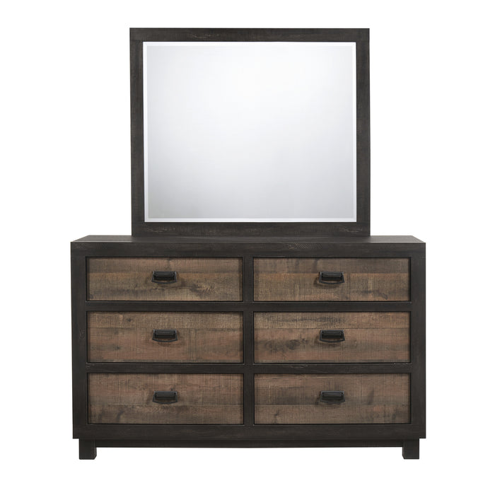 Harlington 6-Drawer Dresser w/ Mirror Set - In Home Furniture (San Antonio, TX)