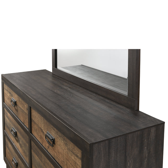 Harlington 6-Drawer Dresser w/ Mirror Set - In Home Furniture (San Antonio, TX)