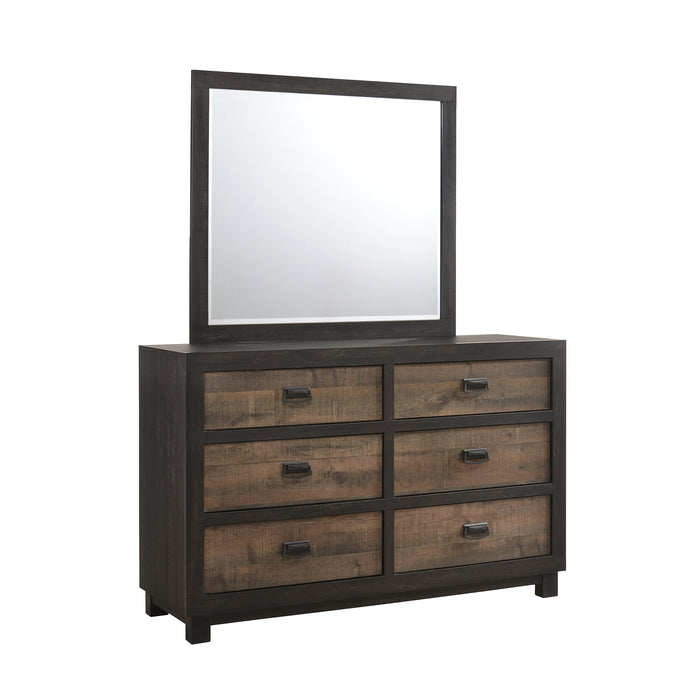 Harlington 6-Drawer Dresser w/ Mirror Set - In Home Furniture (San Antonio, TX)