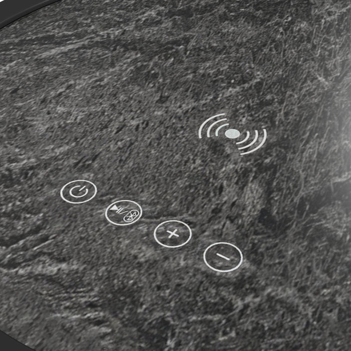 Halo Round Smart End Table in Black - In Home Furniture (San Antonio, TX)