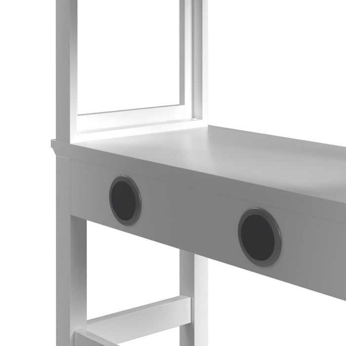 Hampton Kids Loft with Ladder and Desk with Speaker Bedroom Set - In Home Furniture (San Antonio, TX)