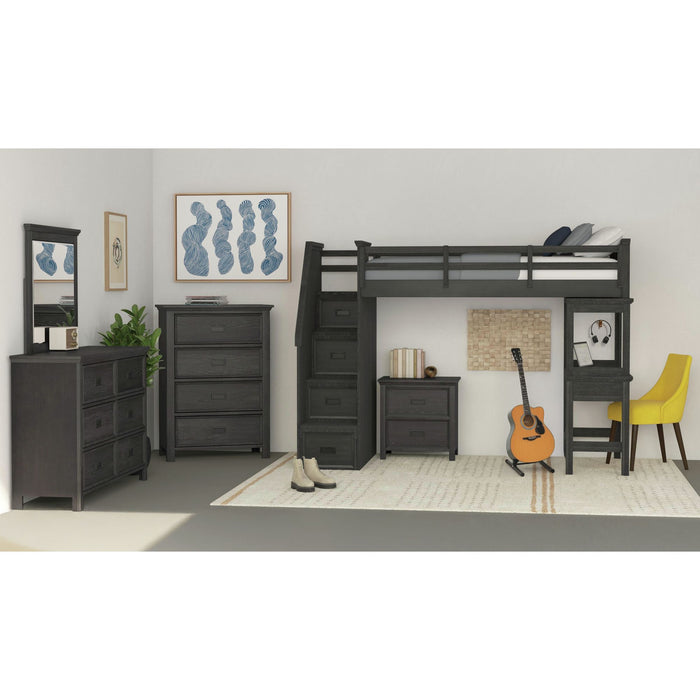 Hampton Kids Loft with Staircase and Desk with Speaker Bedroom Set - In Home Furniture (San Antonio, TX)